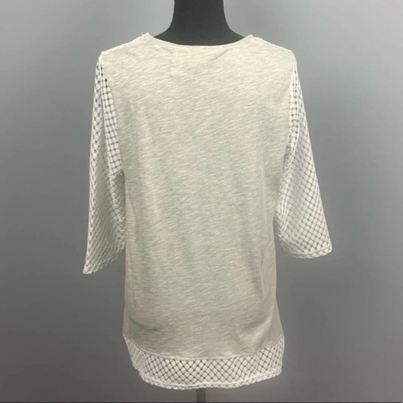 CHICOS | Zenergy Heather Gray White Mesh Baseball Sleeve Medium - Picture 5 of 7